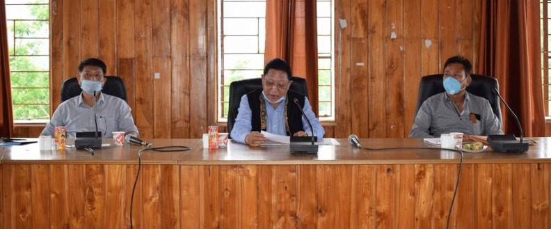Officials attending the Peren District Planning and Development Board meeting held at DC's Conference Hall, Peren on July 23. (DIPR Photo) 